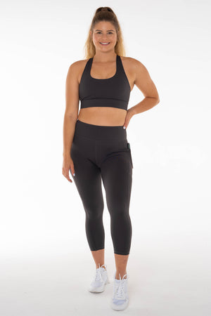 Energy Charcoal 7/8 Pocket Leggings
