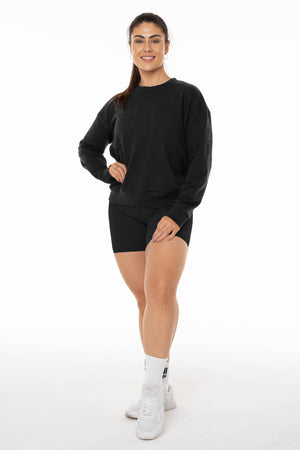 Everyday Essential Black Crew Sweater