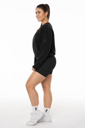 Everyday Essential Black Crew Sweater