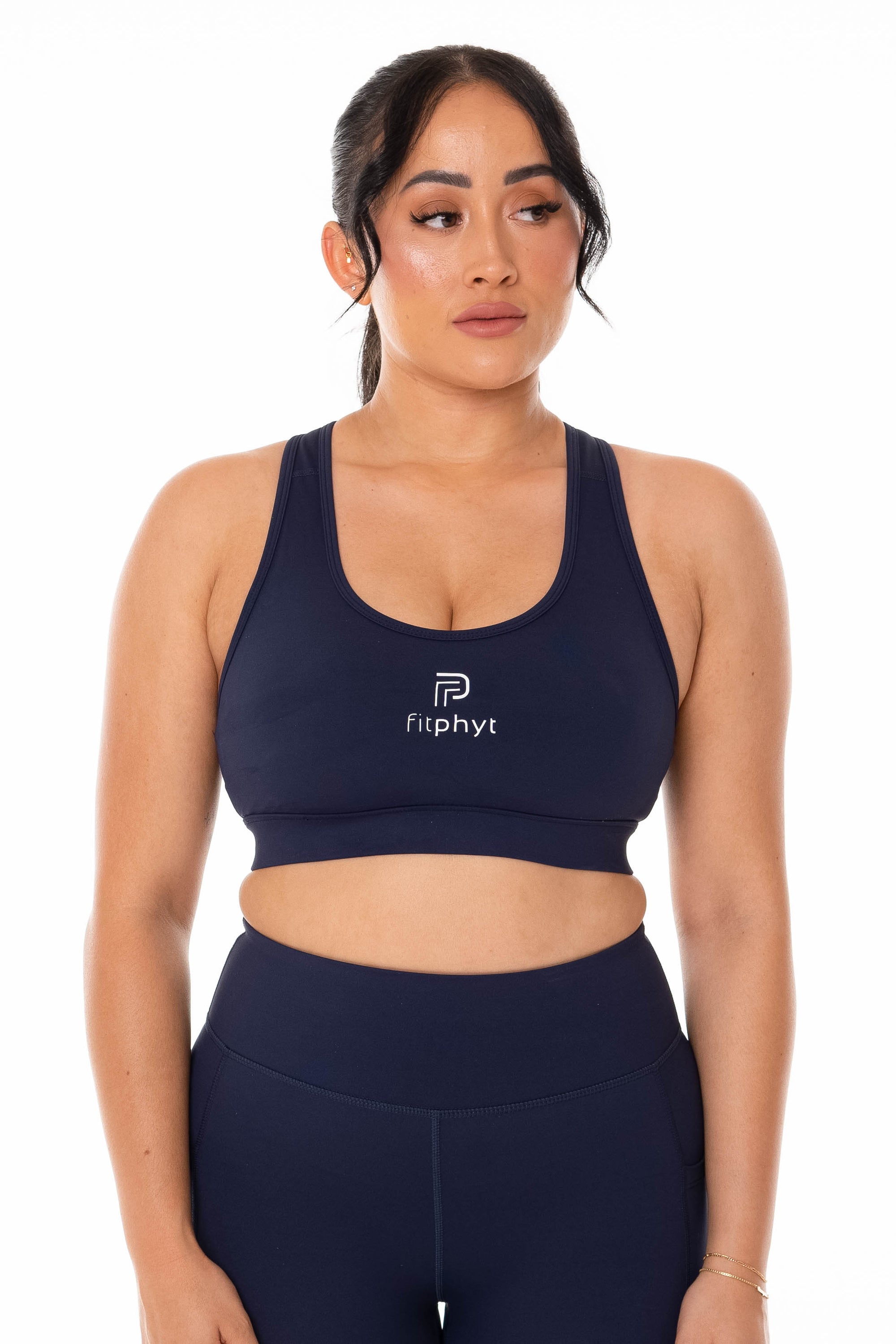 Pop Fit New black & sapphire Rose sports bra size XL