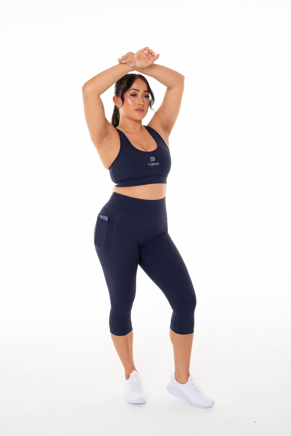 Endurance Midnight Navy High Rise 3/4 Pocket Leggings