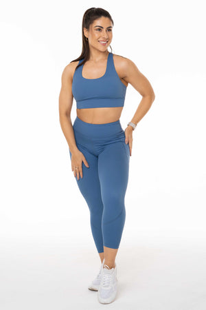 Accelerate Queen Blue Pocket 7/8 Leggings