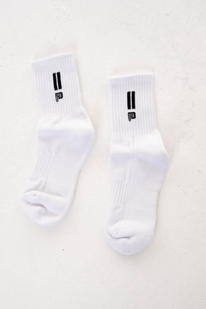 White Crew Socks