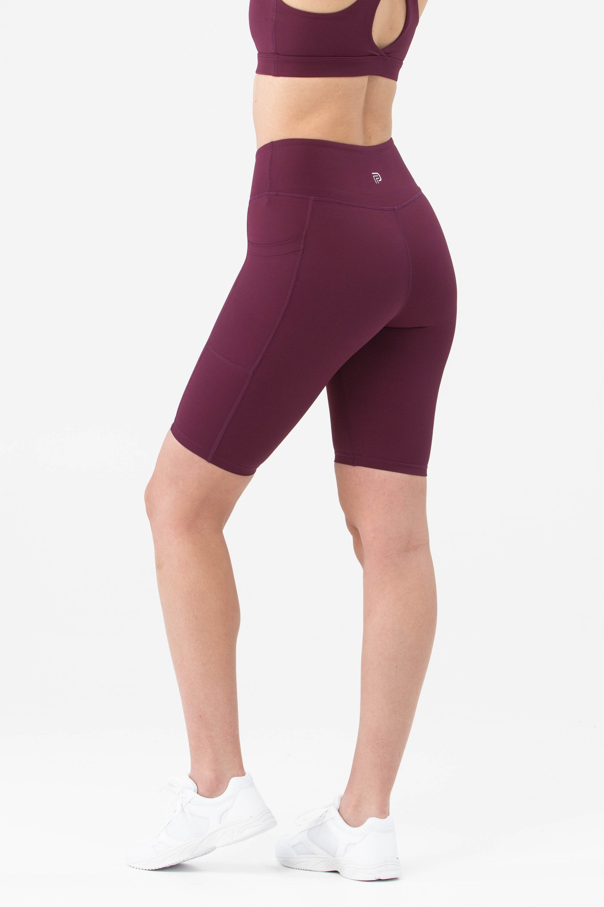 High Rise Berry Pocket Bike Shorts