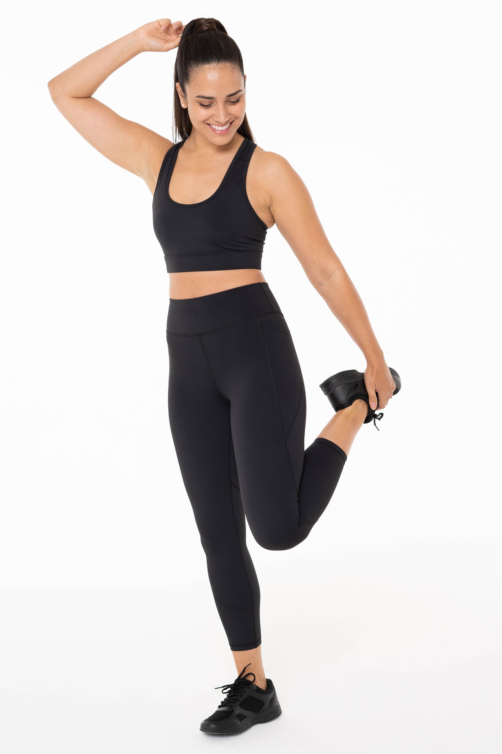 Total Support Black Sports Bra