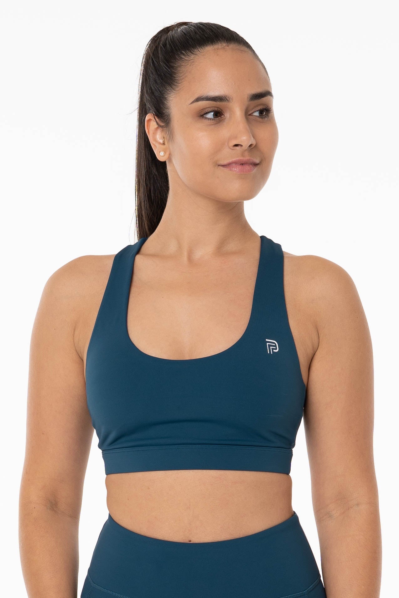 Tempo Ocean Teal Crossover Sports Bra